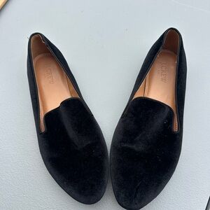 J. Crew Women's Classic Black Velvet Flats